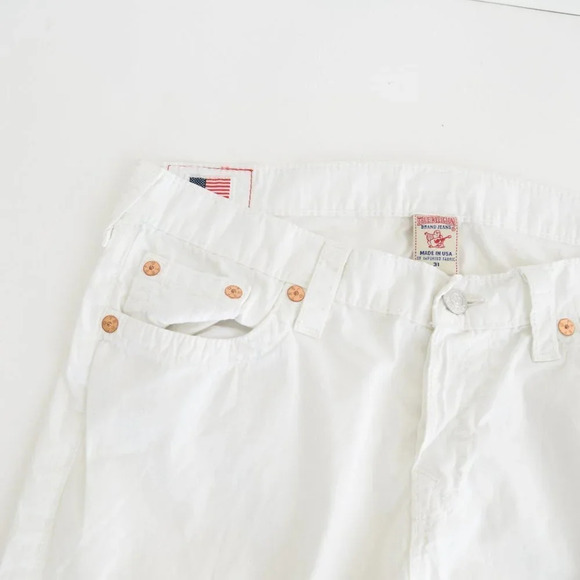 Vintage True Religion White "Brianna" Style Straight Leg 98% Cotton  Pants 31 - Picture 9 of 12
